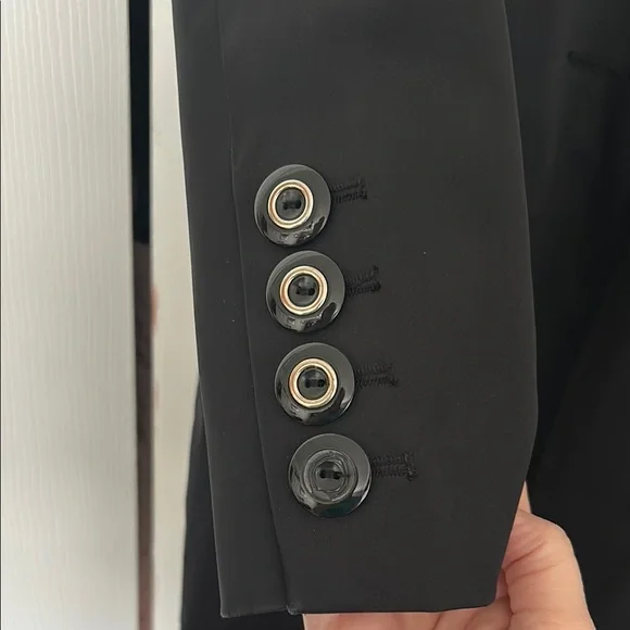 White House Black Market Black Trench Coat - Picture 4 of 7